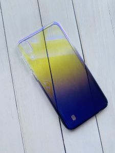 Пластиковий чохол для Samsung Galaxy M10 Градієнт прозорий; Жовто-фіолетовий
