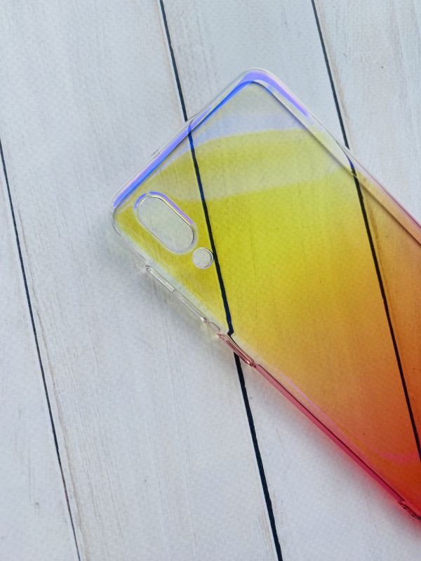 Пластиковий чохол для Samsung Galaxy M10 Градієнт прозорий; Жовто-рожевий