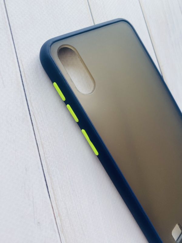 Силіконовий матовий чохол з бампером для Samsung A10 (2019) A105 Темно-синій