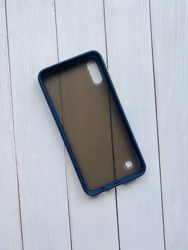 Силіконовий матовий чохол з бампером для Samsung A10 (2019) A105 Темно-синій