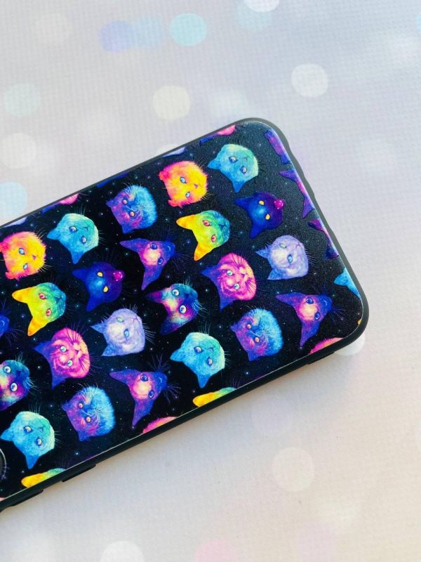 Матовий чохол з чорними боками на Samsung Galaxy J3 / J310 :: Котики Фон (принт 362)