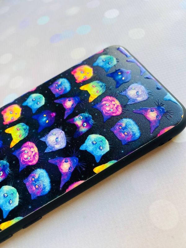Матовий чохол з чорними боками на Samsung Galaxy A10 (2019) A105 :: Котики Фон (принт 362)