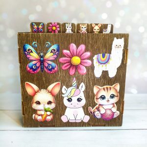 Подарунковий набір сортер і трафарети для дівчаток (2 в 1)