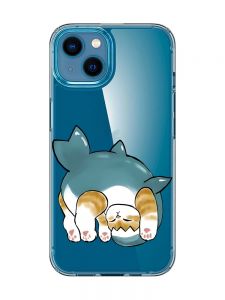 Прозорий чохол для iPhone 13 mini :: Котик акула (принт 378)