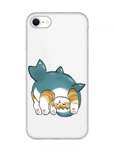 Прозорий чохол для iPhone 7, 8 :: Котик акула (принт 378)