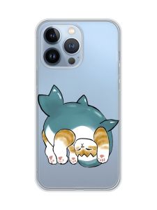 Прозорий чохол на Apple iPhone 13 Pro :: Котик акула (принт 378)