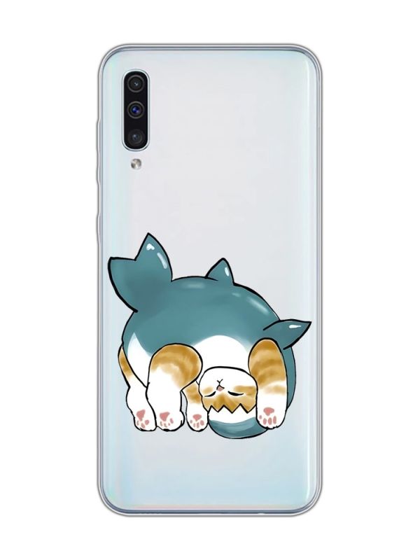 Прозорий чохол на Samsung Galaxy A50 (2019) A505/A30s :: Котик акула (принт 378)