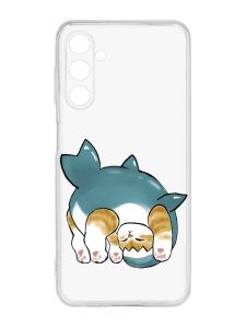 Прозорий чохол на Samsung Galaxy M14 :: Котик акула (принт 378)