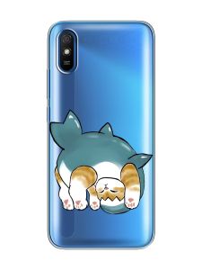 Прозорий чохол на Xiaomi Redmi 9A  :: Котик акула (принт 378)