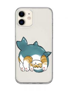 Прозорий чохол на iPhone 12 mini :: Котик акула (принт 378)