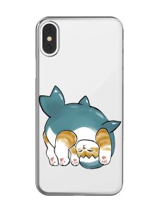 Прозорий чохол на iPhone X / XS :: Котик акула (принт 378)