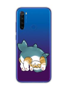 Прозорий чохол на Xiaomi Redmi Note 8T :: Котик акула (принт 378)