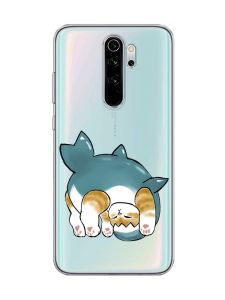 Прозорий чохол на Xiaomi Redmi Note 8 Pro :: Котик акула (принт 378)