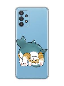 Прозорий чохол на Samsung Galaxy A32 :: Котик акула (принт 378)