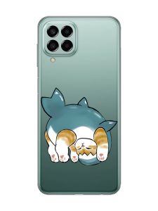 Прозорий чохол на Samsung Galaxy M33 5G :: Котик акула (принт 378)