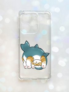 Чохол з потовщеними кутами на Xiaomi Redmi Note 13 4G :: Котик акула (принт 378)