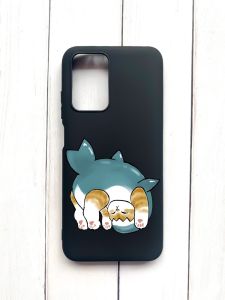 Матовий чохол на Xiaomi Redmi 10 Чорний :: Котик акула (принт 378)