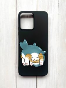 Матовий чохол на Xiaomi Redmi 12 Чорний :: Котик акула (принт 378)