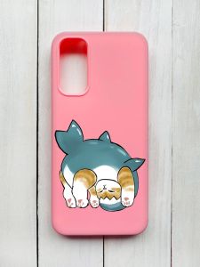 Матовий чохол на Samsung Galaxy A14 5G Рожевий :: Котик акула (принт 378)