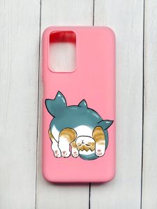 Матовий чохол на Xiaomi Redmi 10 Рожевий :: Котик акула (принт 378)