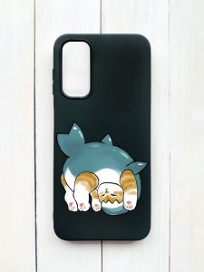 Матовий чохол на Samsung Galaxy A14 5G Чорний :: Котик акула (принт 378)