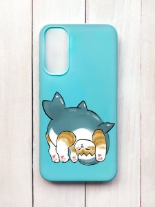 Матовий чохол на Samsung A34 5G Бірюзовий :: Котик акула (принт 378)