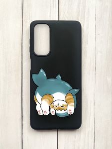 Матовий чохол на Samsung Galaxy M54 Чорний :: Котик акула (принт 378)