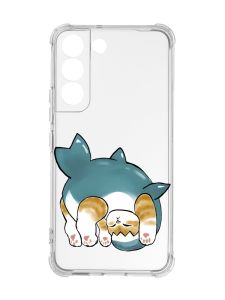 Чохол із потовщеними кутами на Samsung Galaxy S22 :: Котик акула (принт 378)