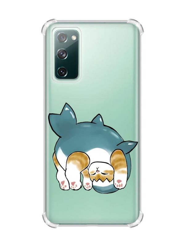 Чохол з потовщеними кутами на Samsung Galaxy S20 FE :: Котик акула (принт 378)