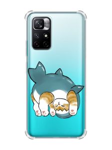 Чохол з потовщеними кутами на Xiaomi Redmi Note 11 4G :: Котик акула (принт 378)