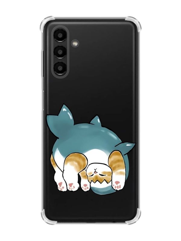 Чохол із потовщеними кутами на Samsung Galaxy A04s/A13 5G :: Котик акула (принт 378)