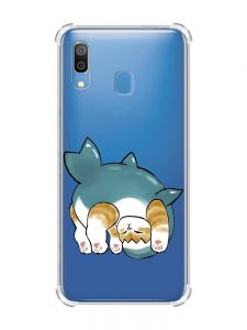 Чохол з потовщеними кутами на Samsung Galaxy A30 (2019) / A20 (2019) :: Котик акула (принт 378)