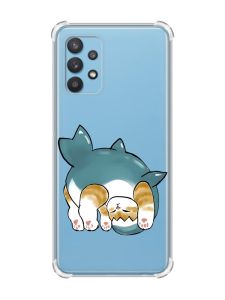 Чохол з потовщеними кутами на Samsung Galaxy A32 :: Котик акула (принт 378)