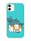Матовий бірюзовий чохол на Apple iPhone 11 (6.1) :: Котик акула (принт 378)