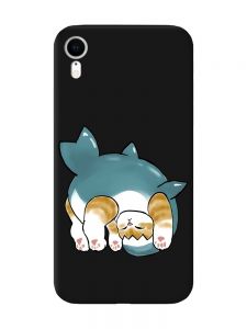 Матовий чорний чохол на Apple iPhone XR :: Котик акула (принт 378)