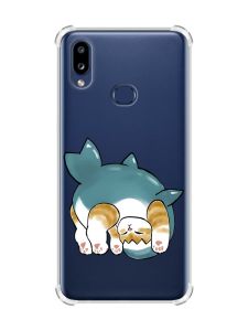 Чохол з потовщеними кутами на Samsung Galaxy A10s (A107) :: Котик акула (принт 378)