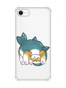 Чохол з потовщеними кутами на iPhone 7/ 7s/ 8/ 8s :: Котик акула (принт 378)