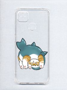 Чохол з потовщеними кутами на Xiaomi Redmi 9C/10A :: Котик акула (принт 378)