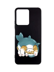 Матовий чохол на Xiaomi Redmi Note 12 Чорний :: Котик акула (принт 378)