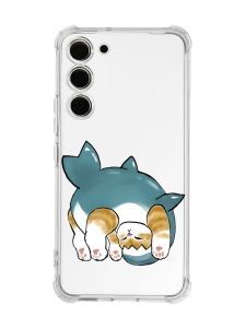 Чохол з потовщеними кутами на Samsung Galaxy S23 :: Котик акула (принт 378)