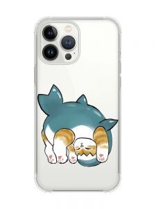 Чохол із потовщеними кутами на iPhone 14 Pro :: Котик акула (принт 378)