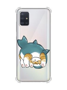 Чохол з потовщеними кутами на Samsung Galaxy A71/A715 :: Котик акула (принт 378)