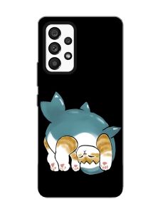 Матовий чорний чохол на Samsung Galaxy A53 4G/5G :: Котик акула (принт 378)