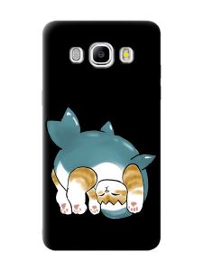 Матовий чорний чохол на Samsung Galaxy J5(2016) J510 :: Котик акула (принт 378)