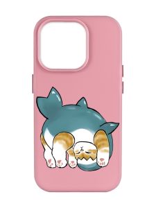 Матовий рожевий чохол на Apple iPhone 14 Pro Max :: Котик акула (принт 378)