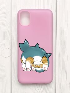 Матовий рожевий чохол на Samsung Galaxy A04E/A042 :: Котик акула (принт 378)