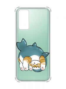 Чохол з потовщеними кутами на Samsung Galaxy S20 :: Котик акула (принт 378)