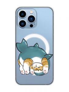 Магнітний чохол на iPhone 13 Pro Max із підтримкою MagSafe :: Котик акула (принт 378)