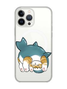 Магнітний чохол на iPhone 14 Pro Max із підтримкою MagSafe :: Котик акула (принт 378)