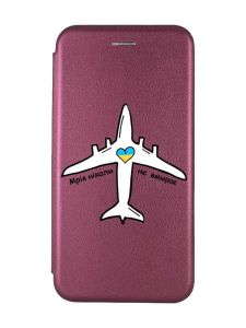 Чохол-книжка з малюнком для Samsung Galaxy A03 (A035) Бордовий :: Мрія ніколи не помирає (принт 1)